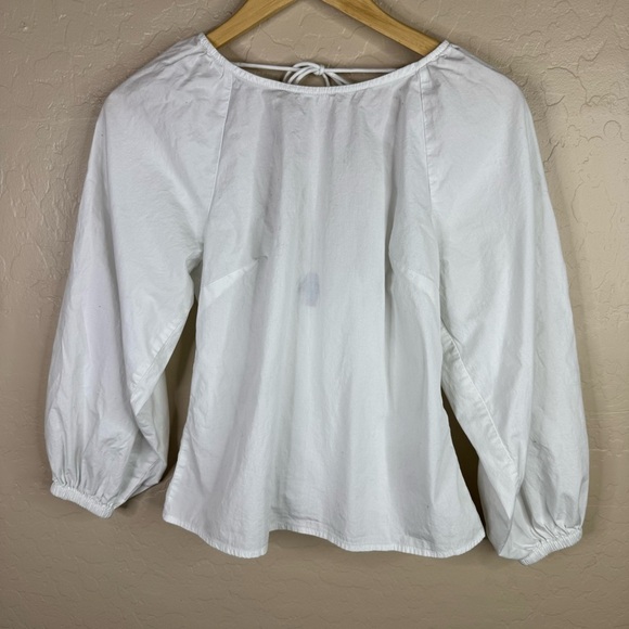 J. Crew Tie-back top in stretch cotton poplin blend - Picture 4 of 10